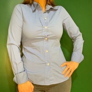 Blue button up shirt